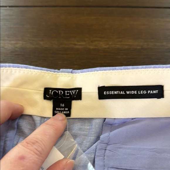 J. Crew Wide-leg Essential pant in linen Size 16 - Picture 12 of 13